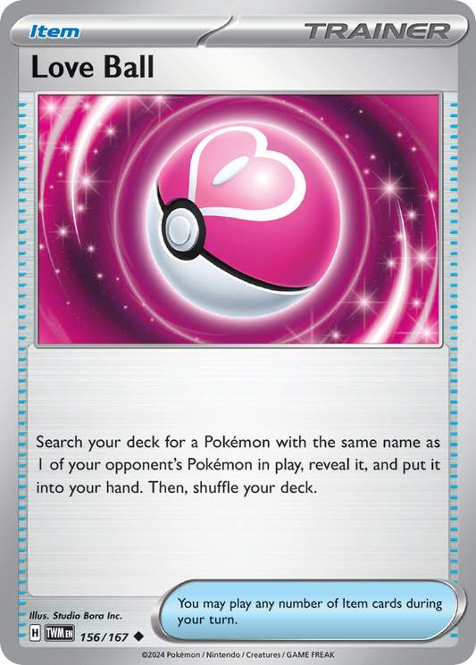 Love Ball 156/167 Uncommon | Twilight Masquerade | Pokemon Card