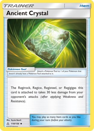 Ancient Crystal 118/156 Reverse Holo | Ultra Prism | Pokemon Card