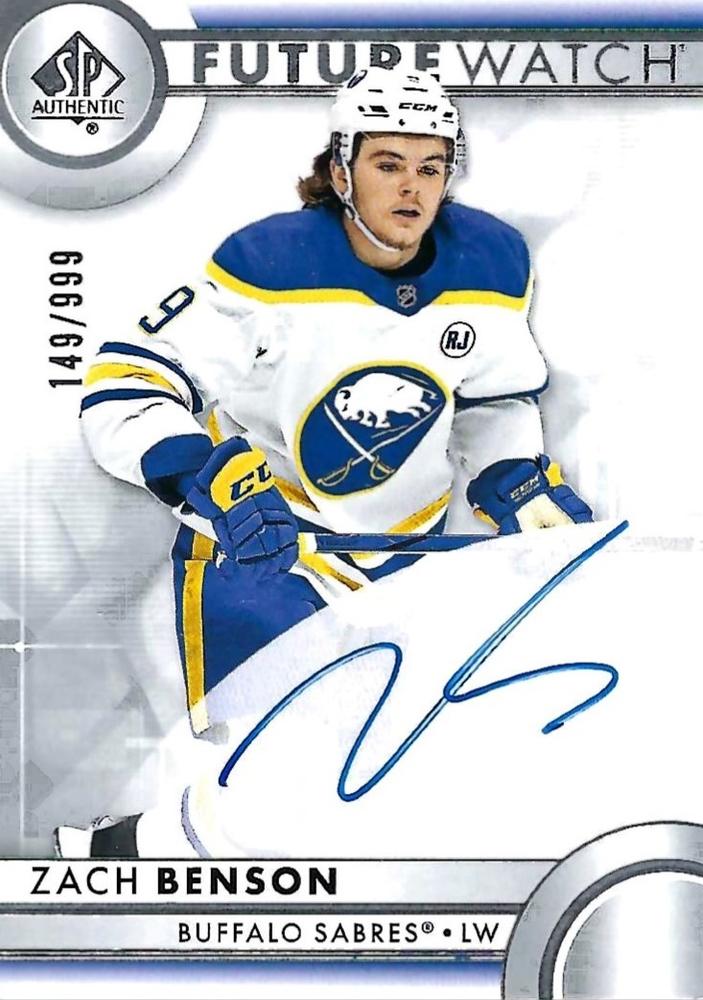 Zach Benson #158 Buffalo Sabres | 2023-24 SP Authentic | NHL Trading Card