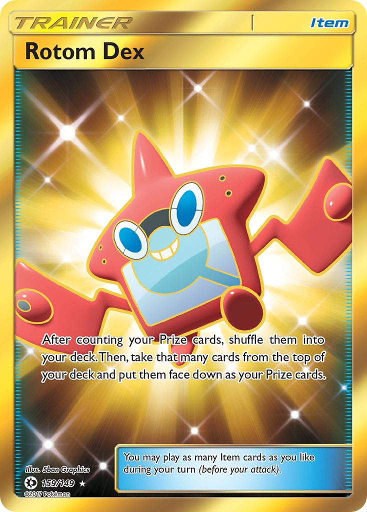 Rotom Dex 159/149 Rare Secret | Sun & Moon | Pokemon Card