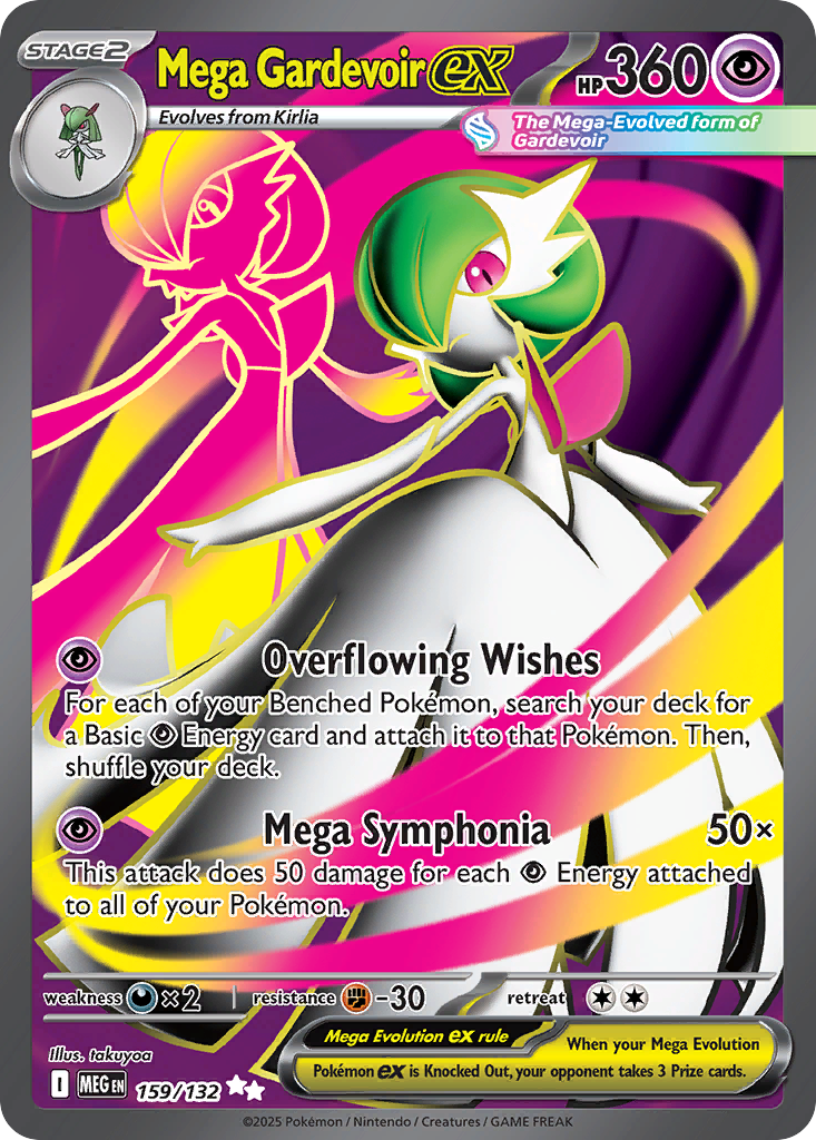 Mega Gardevoir ex 159/132 Ultra Rare | Mega Evolution | Pokemon Card