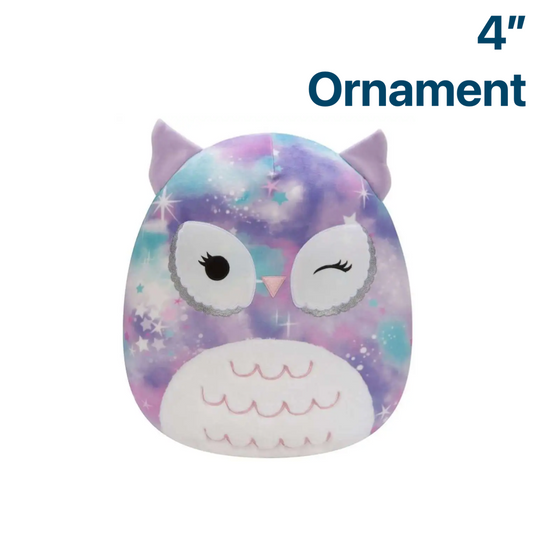Solina the Owl ~ Holiday 4" Ornament Squishmallow Plush