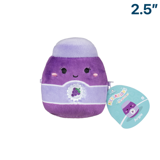 Argie the Grape Jam ~ 2.5" Micromallows Series 3 Squishmallow Plush