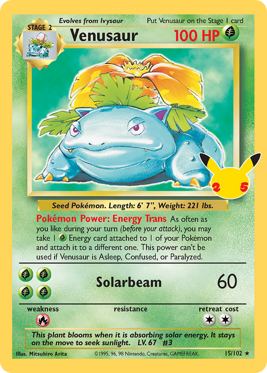 Venusaur 15/25 Classic Collection | Celebrations: Classic Collection | Pokemon Card