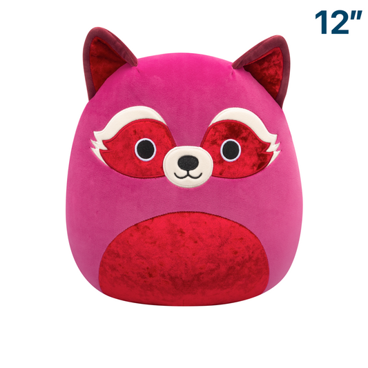 Olivieri the Dark Pink Raccoon Velvet ~ 12" Squishmallow Plush