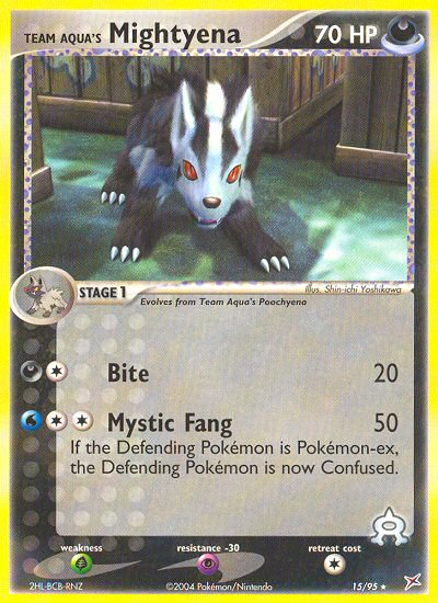 Team Aqua's Mightyena 15/95 Rare | Team Magma vs Team Aqua | Pokemon Card