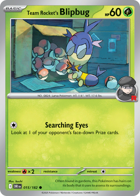 Team Rocket's Blipbug 15/182 Common | Destined Rivals | Pokemon Card