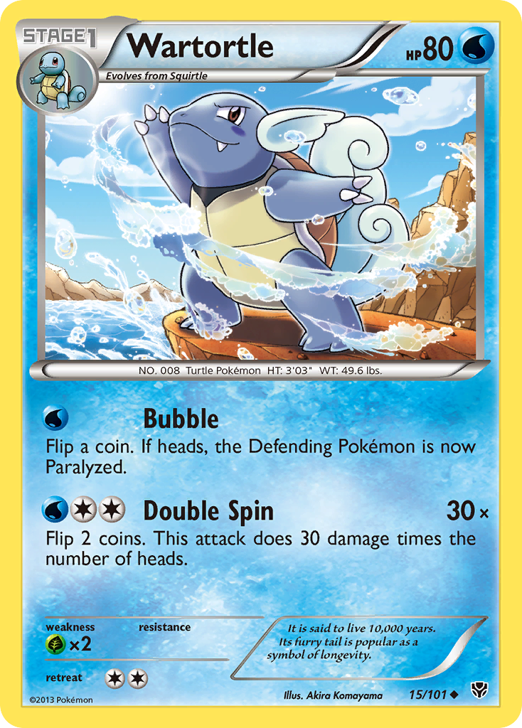 Wartortle 15/101 Uncommon | Plasma Blast | Pokemon Card