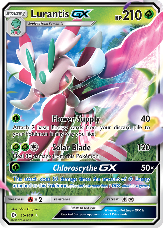 Lurantis-GX 15/149 Rare Holo GX | Sun & Moon | Pokemon Card