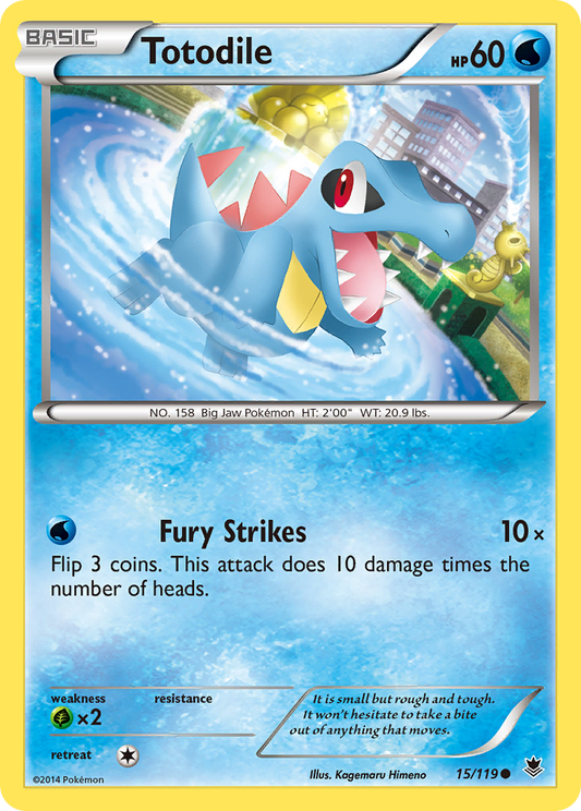 Totodile 15/119 Common | Phantom Forces | Pokemon Card
