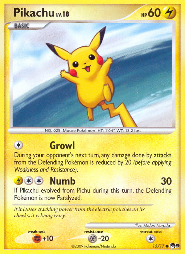 Pikachu 15/17 Common | POP Series 9 | Pokemon Card