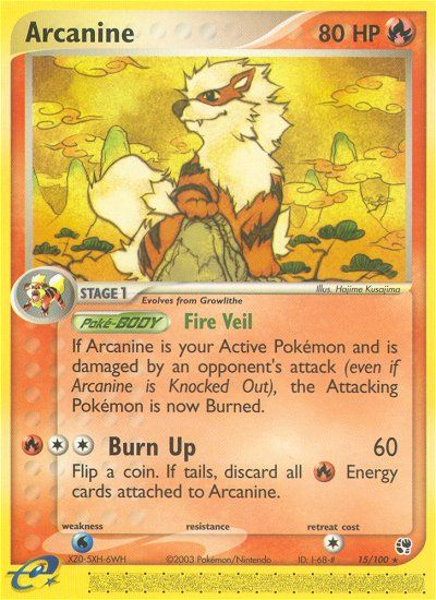 Arcanine 15/100 Rare | Sandstorm | Pokemon Card