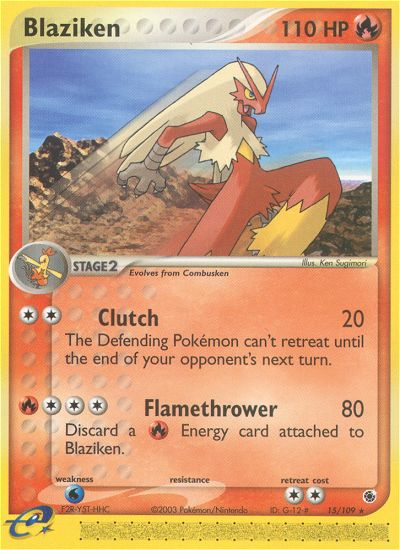 Blaziken 15/109 Rare | Ruby & Sapphire | Pokemon Card