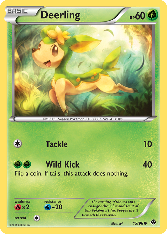 Deerling 15/98 Common | Emerging Powers | Pokemon Card