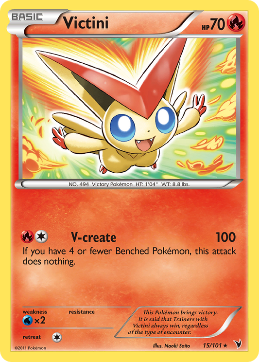 Victini 15/101 Rare Holo | Noble Victories | Pokemon Card