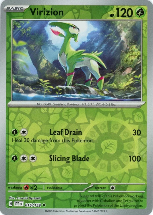 Virizion 15/159 Reverse Holo | Journey Together | Pokemon Card