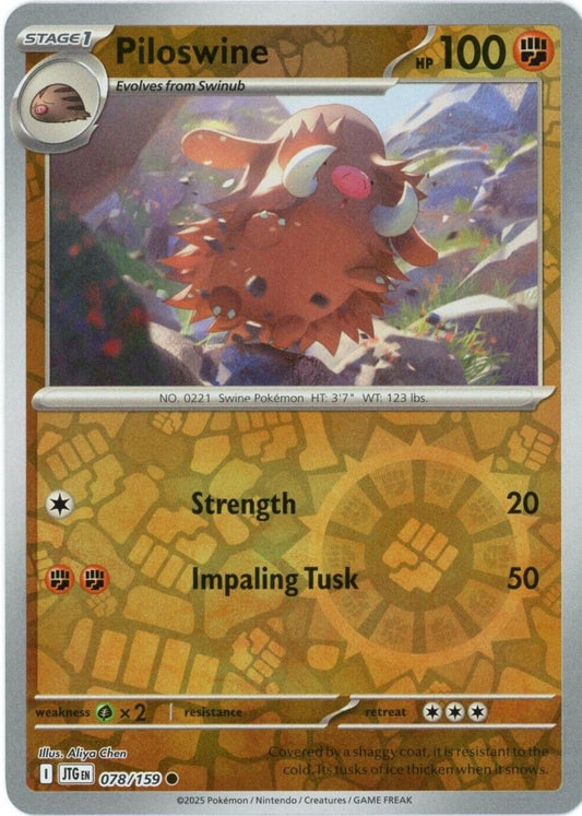 Piloswine 78/159 Reverse Holo | Journey Together | Pokemon Card