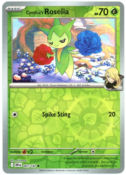 Cynthia's Roselia 7/182 Reverse Holo | Destined Rivals | Pokemon Card