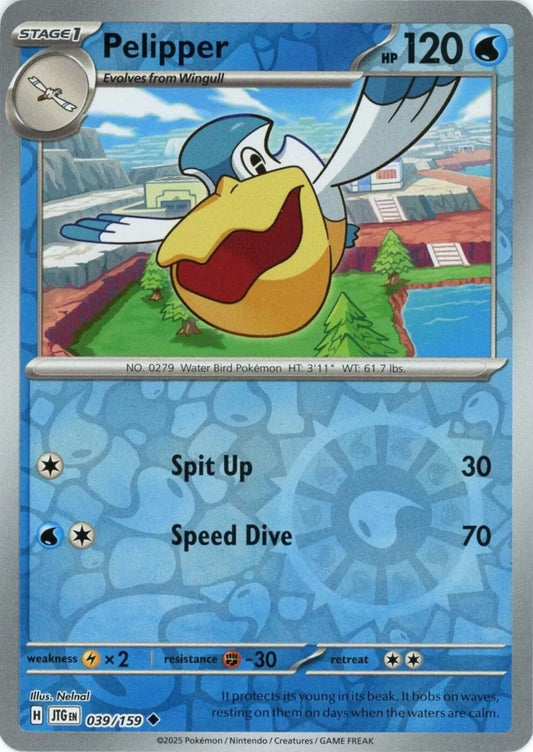 Pelipper 39/159 Reverse Holo | Journey Together | Pokemon Card