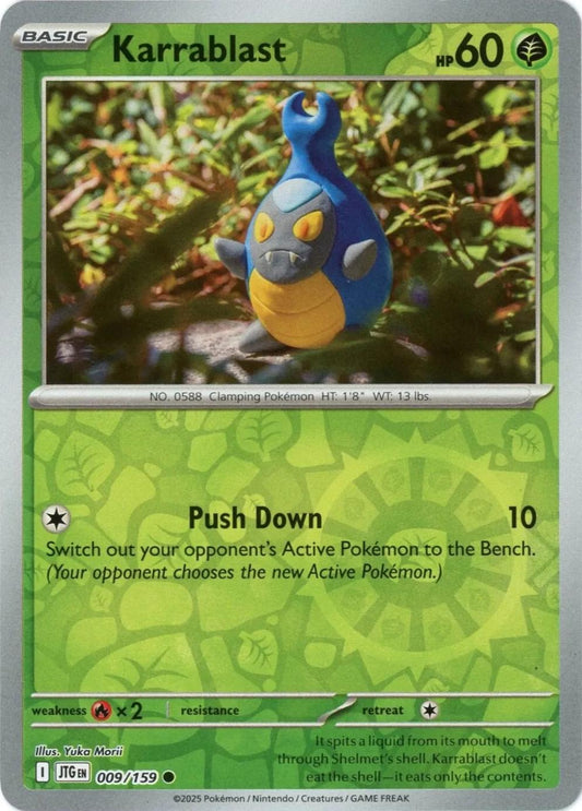 Karrablast 9/159 Reverse Holo | Journey Together | Pokemon Card