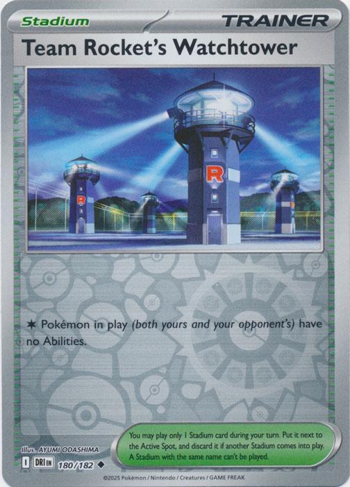 Team Rocket's Watchtower 180/182 Reverse Holo | Destined Rivals | Pokemon Card