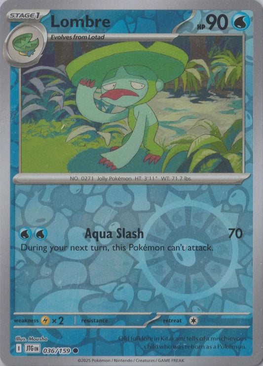 Lombre 36/159 Reverse Holo | Journey Together | Pokemon Card