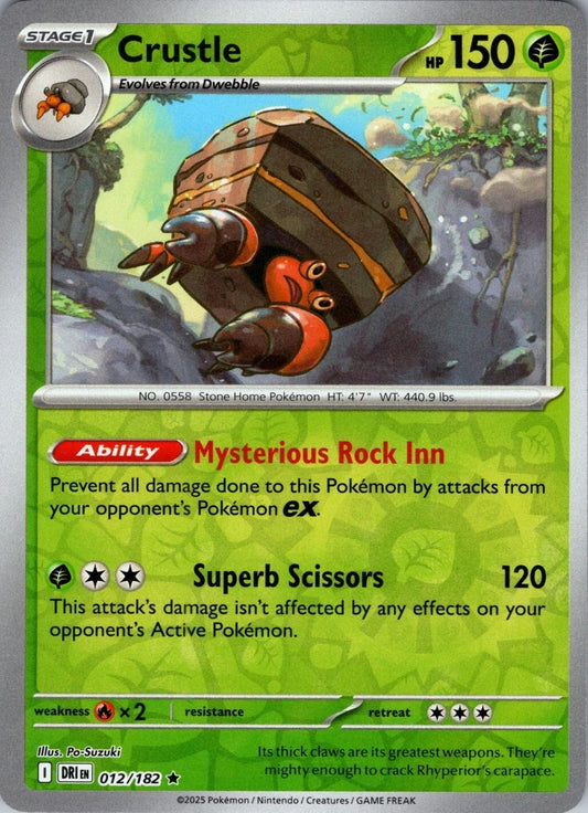 Crustle 12/182 Reverse Holo | Destined Rivals | Pokemon Card