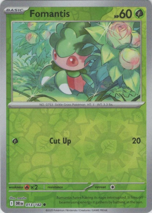 Fomantis 13/182 Reverse Holo | Destined Rivals | Pokemon Card