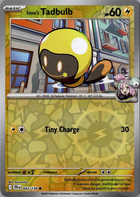 Iono's Tadbulb 52/159 Reverse Holo | Journey Together | Pokemon Card