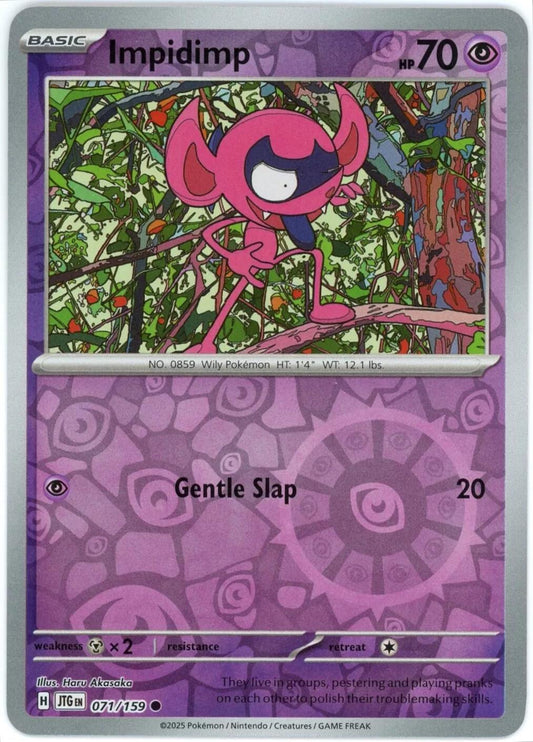 Impidimp 71/159 Reverse Holo | Journey Together | Pokemon Card