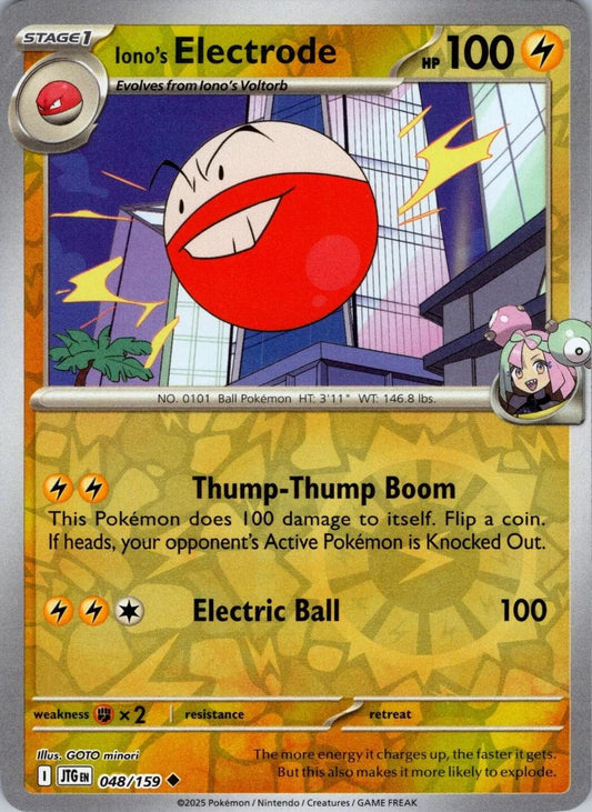 Iono's Electrode 48/159 Reverse Holo | Journey Together | Pokemon Card