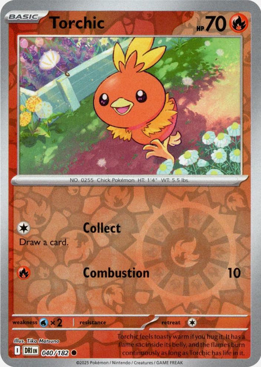 Torchic 40/182 Reverse Holo | Destined Rivals | Pokemon Card