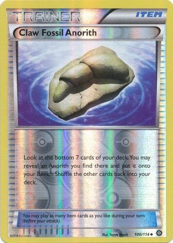 Claw Fossil Anorith 100/114 Reverse Holo | Steam Siege | Pokemon Card