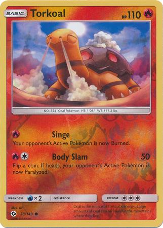 Torkoal 23/149 Reverse Holo | Sun & Moon | Pokemon Card