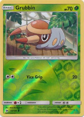 Grubbin 13/149 Reverse Holo | Sun & Moon | Pokemon Card