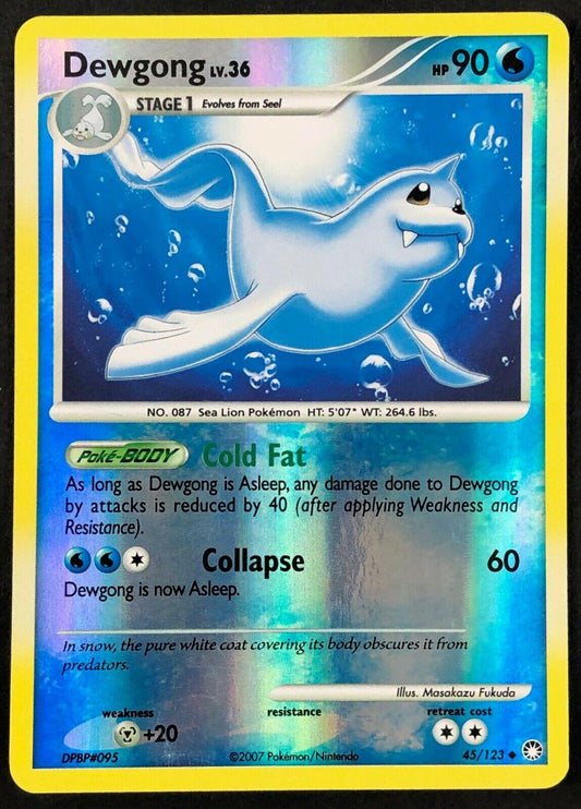 Dewgong 45/123 Reverse Holo | Mysterious Treasures | Pokemon Card