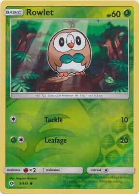 Rowlet 9/149 Reverse Holo | Sun & Moon | Pokemon Card