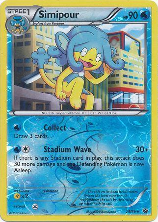 Simipour 29/99 Reverse Holo | Next Destinies | Pokemon Card