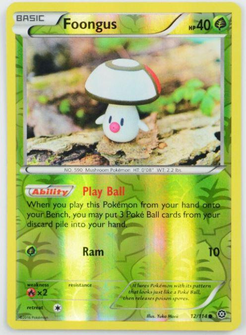 Foongus 12/114 Reverse Holo | Steam Siege | Pokemon Card