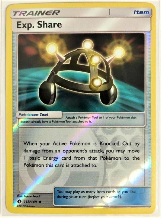 Exp. Share 118/149 Reverse Holo | Sun & Moon | Pokemon Card