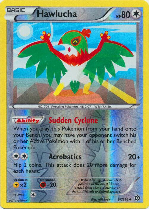 Hawlucha 97/114 Reverse Holo | Steam Siege | Pokemon Card