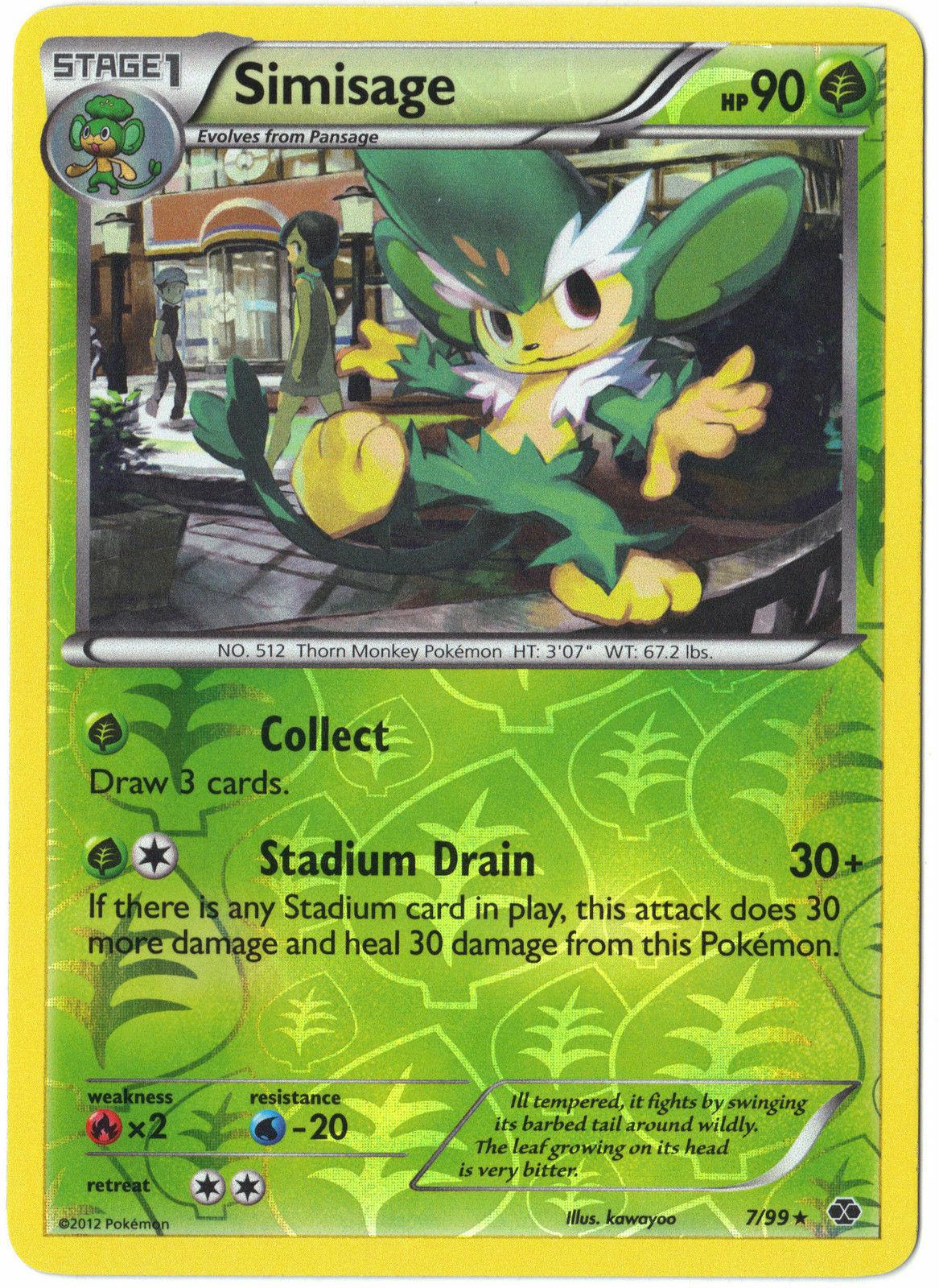 Simisage 7/99 Reverse Holo | Next Destinies | Pokemon Card