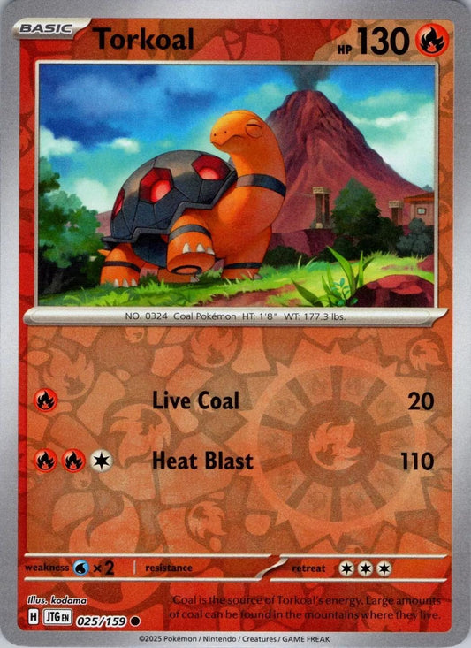 Torkoal 25/159 Reverse Holo | Journey Together | Pokemon Card