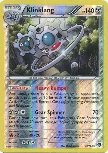 Klinklang 73/114 Reverse Holo | Steam Siege | Pokemon Card