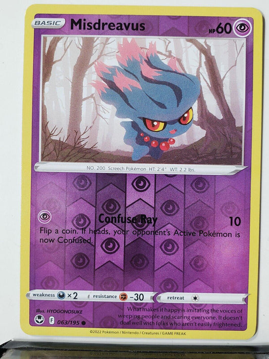 Misdreavus 63/195 Reverse Holo | Silver Tempest | Pokemon Card