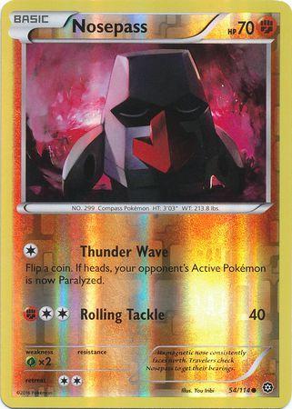 Nosepass 54/114 Reverse Holo | Steam Siege | Pokemon Card