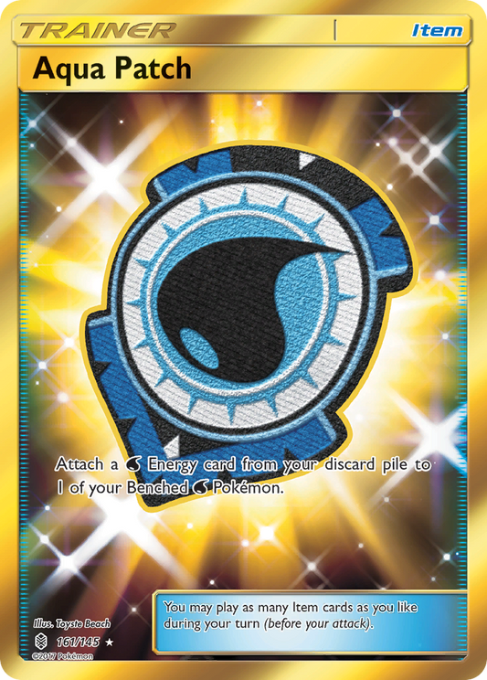 Aqua Patch 161/145 Rare Secret | Guardians Rising | Pokemon Card