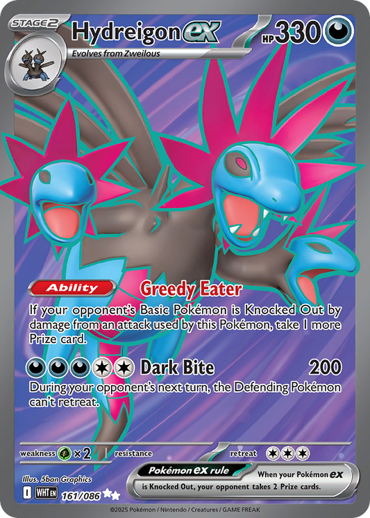 Hydreigon ex 161/86 Ultra Rare | White Flare | Pokemon Card