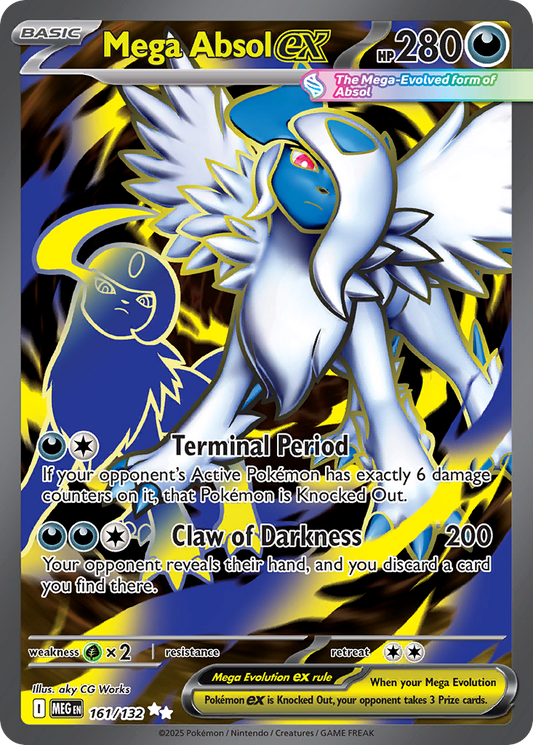 Mega Absol ex 161/132 Ultra Rare | Mega Evolution | Pokemon Card