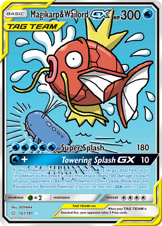Magikarp & Wailord-GX 161/181 Rare Ultra | Team Up | Pokemon Card